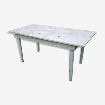 Table de métier bois blanc