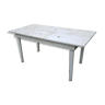 White wood loom table
