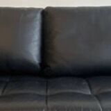 Canapé en cuir noir Ligne Roset