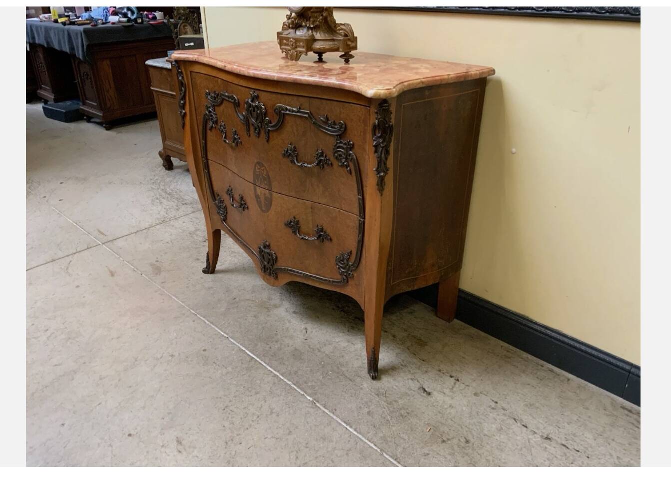 Antique - Vertiko, chest of drawers, inlays - Art Nouveau