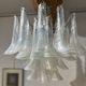 Pair of Murano chandeliers in petal by Paolo Venini
