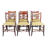 Set of six faux bamboo style chairs