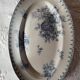 Flat plates and platter terre de fer sarreguemines uc flore model