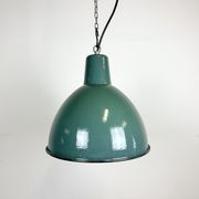 Industrial Green  Enamel Factory Lamp, 1960s