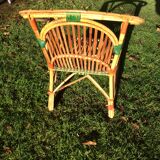 Australian Art Deco rattan conservatory armchair.