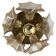 MidCentury Sputnik Flower Ceiling Flush Mount, Amber Murano Glass, Sische, 1960s