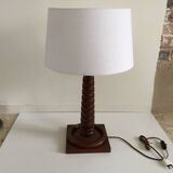 Lampe art déco palissandre sculpté