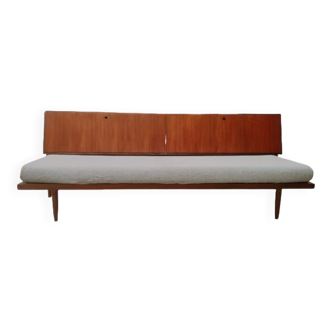 Méridienne mid century, canapé-lit