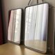 Large barber mirror / vintage triptych 66x32cm