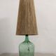 Vintage demijohn lamp in glass and XXL jute rope