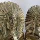 Indian chief bookends in solid gilded brass, 1970