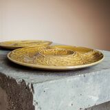 6 artichoke plates Barbotine Gien