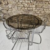 Round table and 4 chairs set, 1970