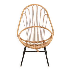 Fauteuil vintage en rotin - rohe noordwolde
