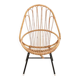 Fauteuil vintage en rotin et osier par Rohe Noordwolde