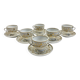 Antique Empire XIX coffee service for 6 cups, porcelain from Paris.