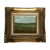 Table oil on canvas the harvest at the Vougeot wall