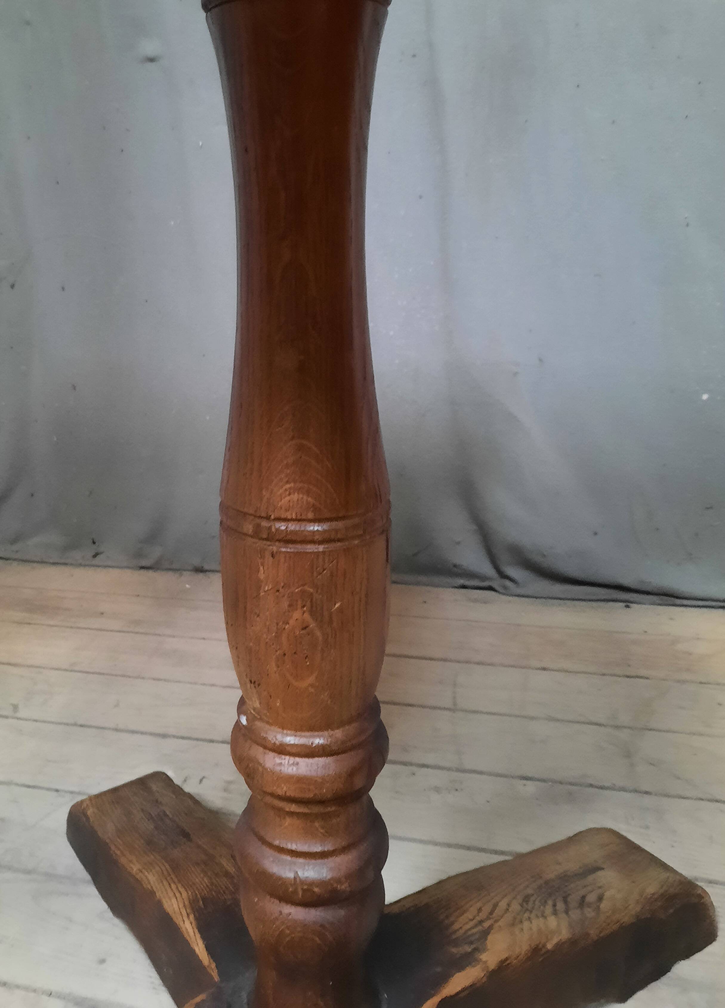 Square solid wood bistro table