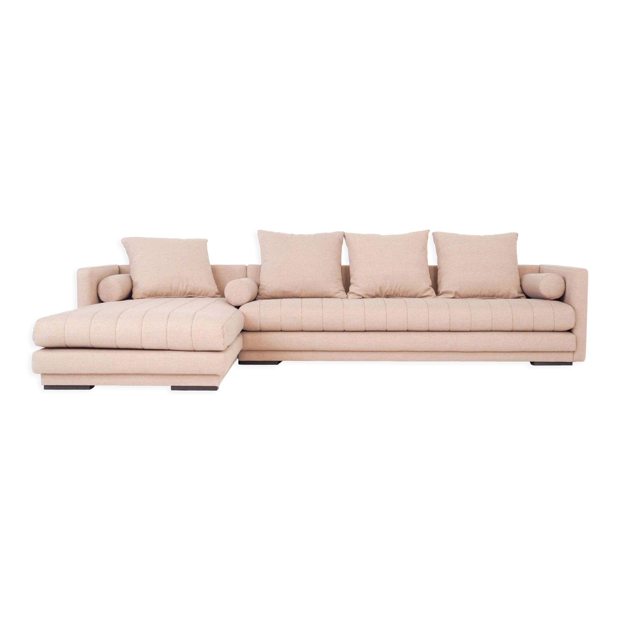 Canapé d'angle kopenhaga beige, design scandinave