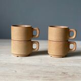 Tasses à café en grès vintage