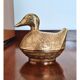 Vintage Solid Brass Duck-Shaped Jewelry Box