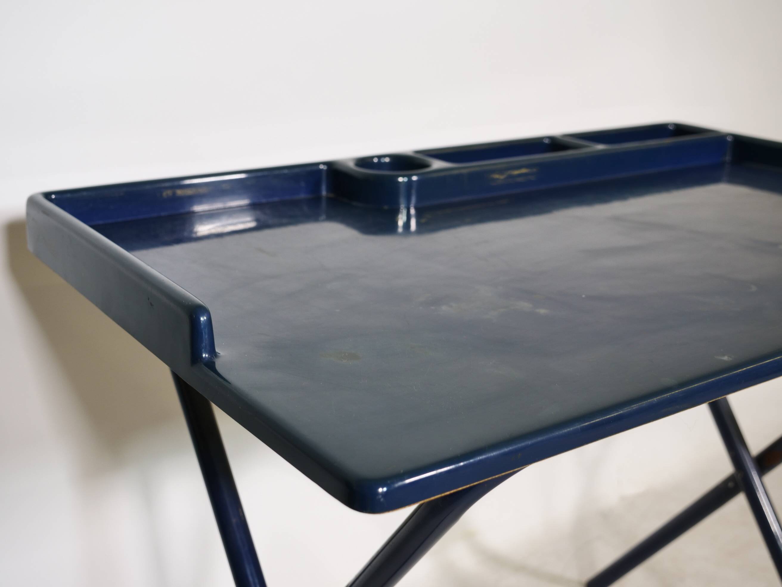 Space Age Industrial Desk in Metal, France, 1980s