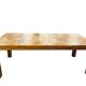 Table XL vintage en bois avec marqueterie