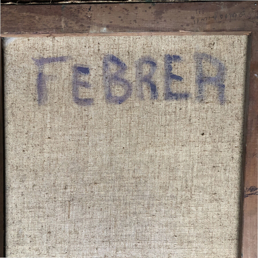 Old painting signed Ferber "The fish"
