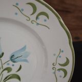 9 assiettes à desserts floral vintage peintes main Badonvillers