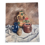 Nature morte pots de fleurs