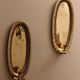 Vintage Swedish Oval Wall Sconces in Brass