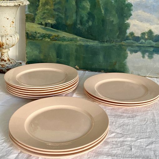 Set of 12 plates Digoin Sarreguemines