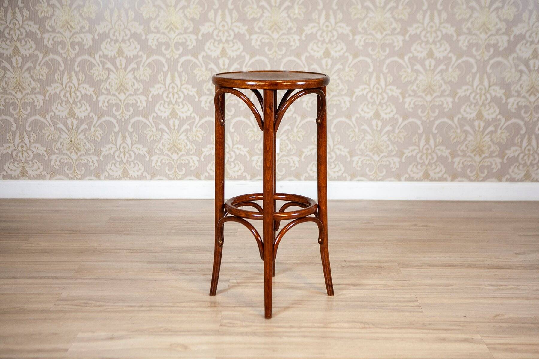 Vintage Bar Stool in Beech, 1980s