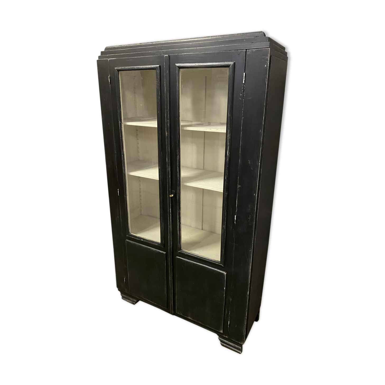 Black patinated vintage library