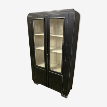 Black patinated vintage library