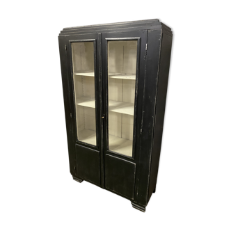 Black patinated vintage library