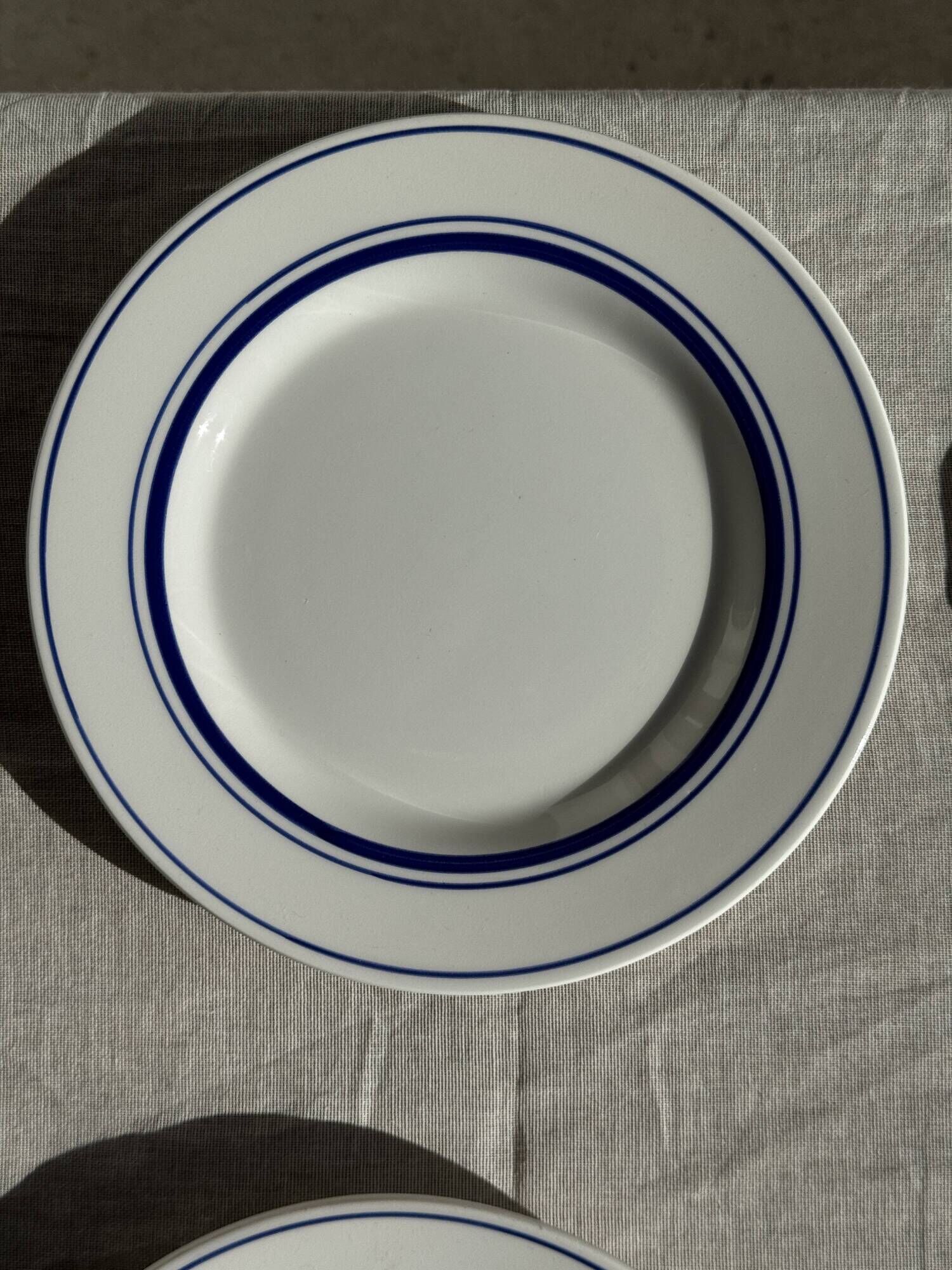 Set of 10 small dessert plates in Italian ceramic Total rim b