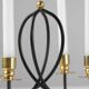 Black & brass four-light candle holder – Gunnar Ander for Ystad-Metall, Sweden, 1950s/1960s