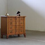 Commode vintage danoise de style brutaliste en chêne clair, dans le style de Henning Kjærnulf, années 1960