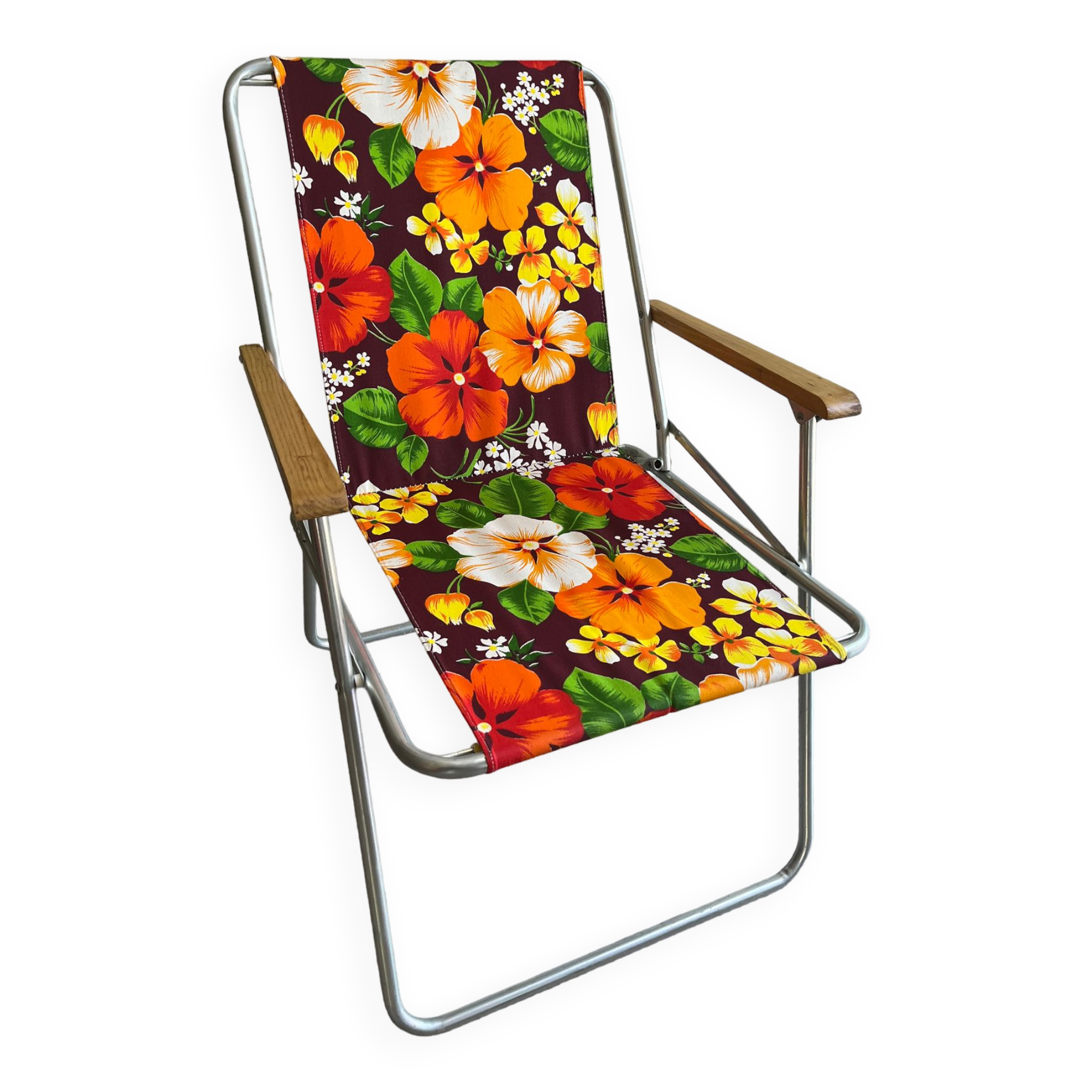 Vintage floral camping chair
