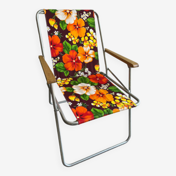 Vintage floral camping chair