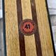 Vintage wooden Rossignol Hickory ski pair