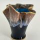 Vase en céramique vintage en forme de flamme