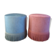 Duo de poufs en velours  vintage