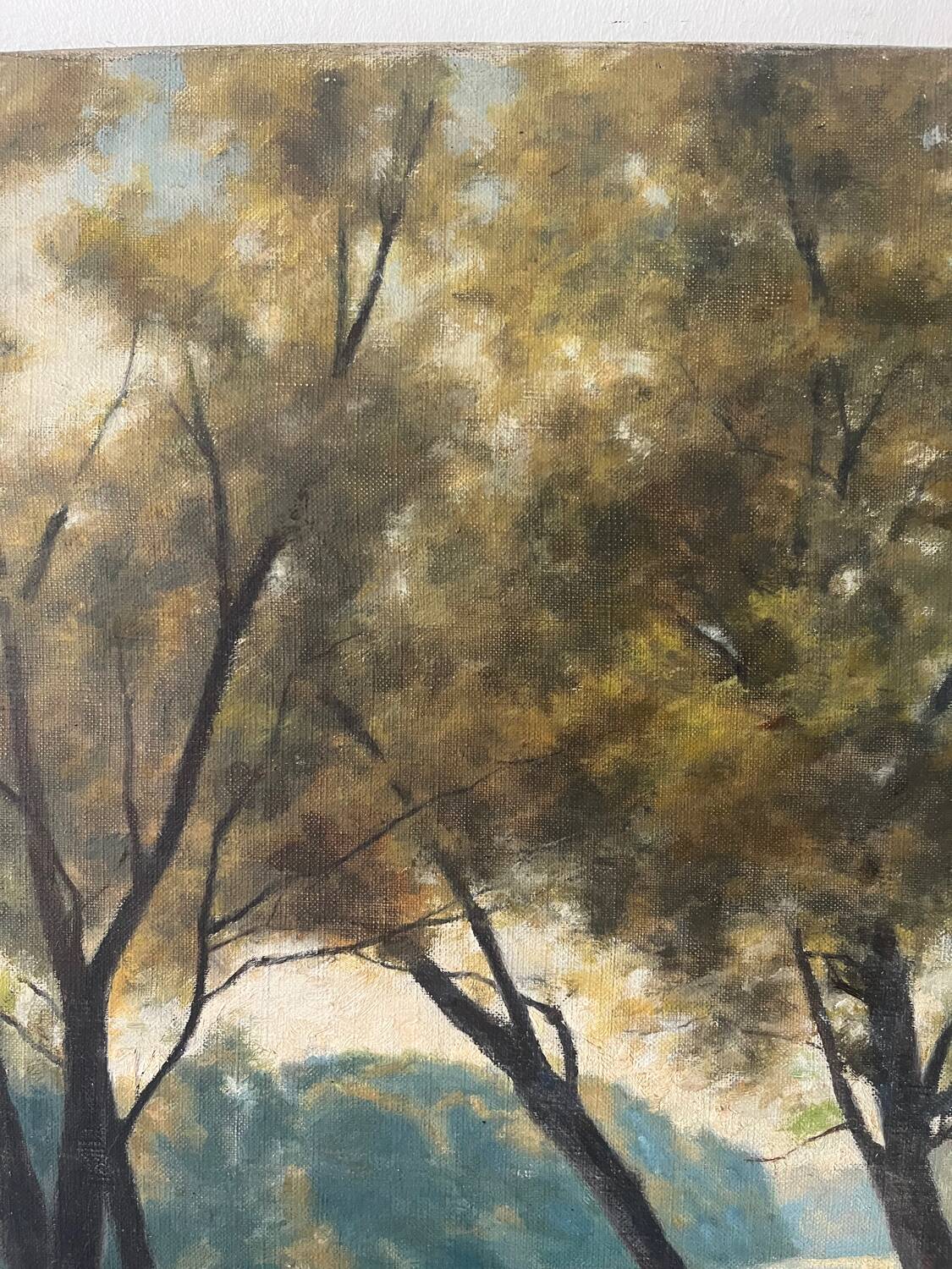 Bank of the Marne, oil on canvas signed Albert Mauguiere 1875-1968