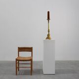 Large Provincial Copper Church Candlestick, France, ca. 1900