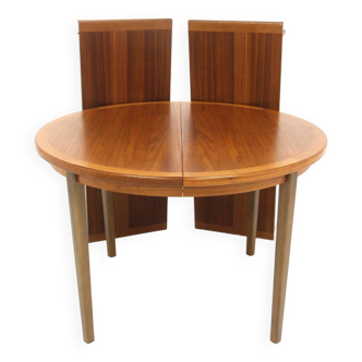 Scandinavian walnut dining table, Sweden, 1960s