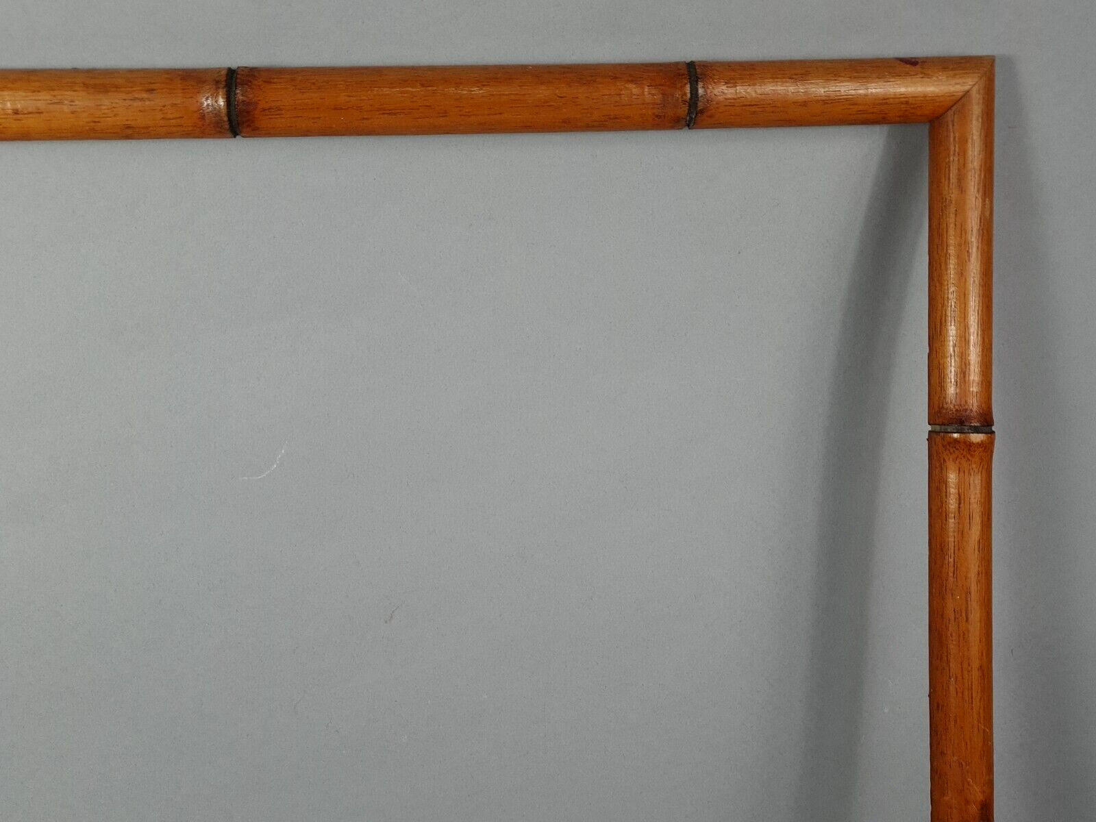 Old frame wood bamboo way 73,5x61,5 foliage 70x58 cm SB