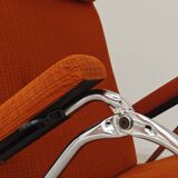 Transat d'intérieur , chaise longue Lama 70's orange