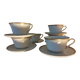 Set de 6 tasses à thé blanches et or
